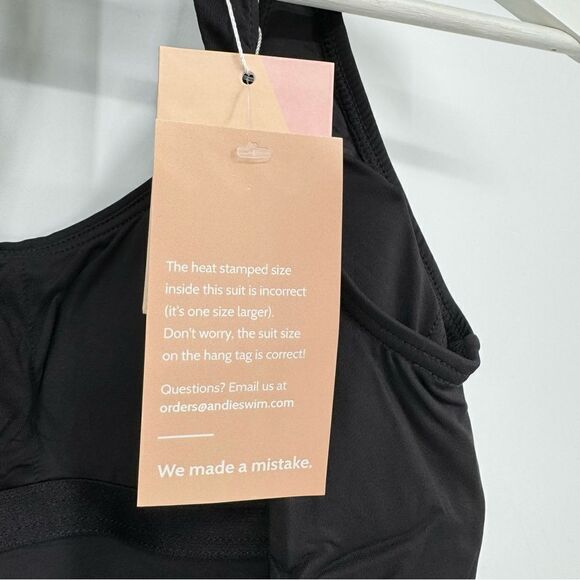 Andie Swim Catalina One Piece Swimsuit Black New XXS - Picture 7 of 10